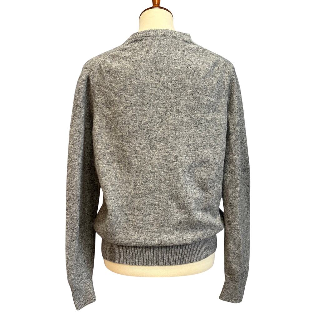 VTG Y2K GAP Heather Gray Lambs Wool Blend Crewneck Sweater Preppy Poetcore, M - Picture 6 of 7
